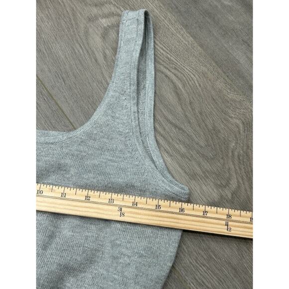 Eberjey Womens Recycled Sweater Cropped Tank Square Neck Heather Grey Size L NWT - Picture 9 of 10